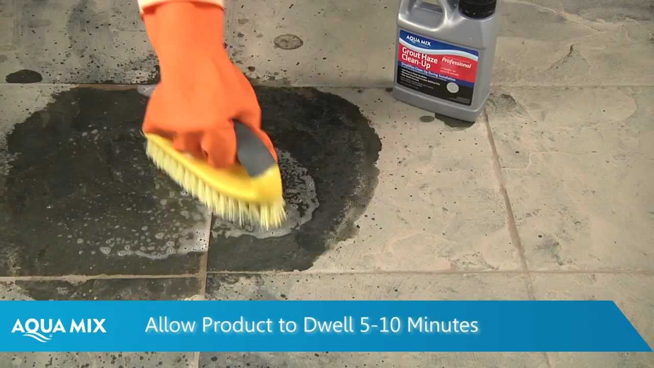 Removing Grout Haze using Grout Haze Clean Up