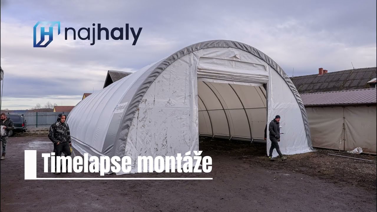 Montáž oblukovej plachtovej haly,  Volary
