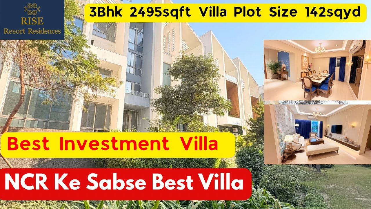 Rise Resort Residences Noida Extension | Ultra Luxury 3,4,5 BHK Villas | Resort Style Living #villa