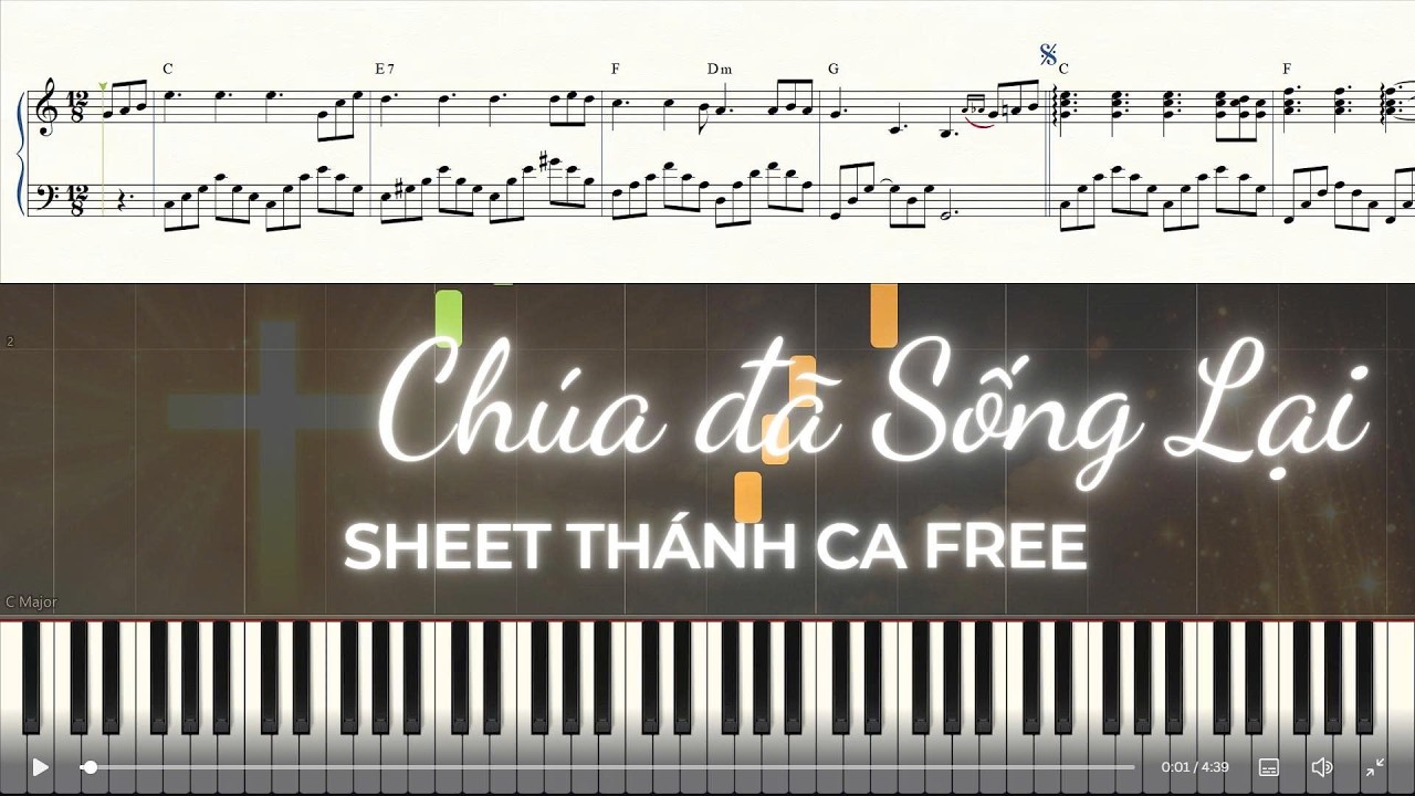 CHÚA SỐNG LẠI RỒI | LM. THÀNH TÂM | LỄ VỌNG PHỤC SINH |Sheet Thanh Ca Free | Piano Cover + Sheet