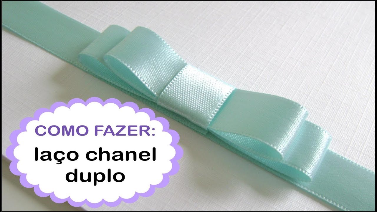 Como fazer laço chanel duplo para o seu convite  - Faça Você Mesmo / DIY