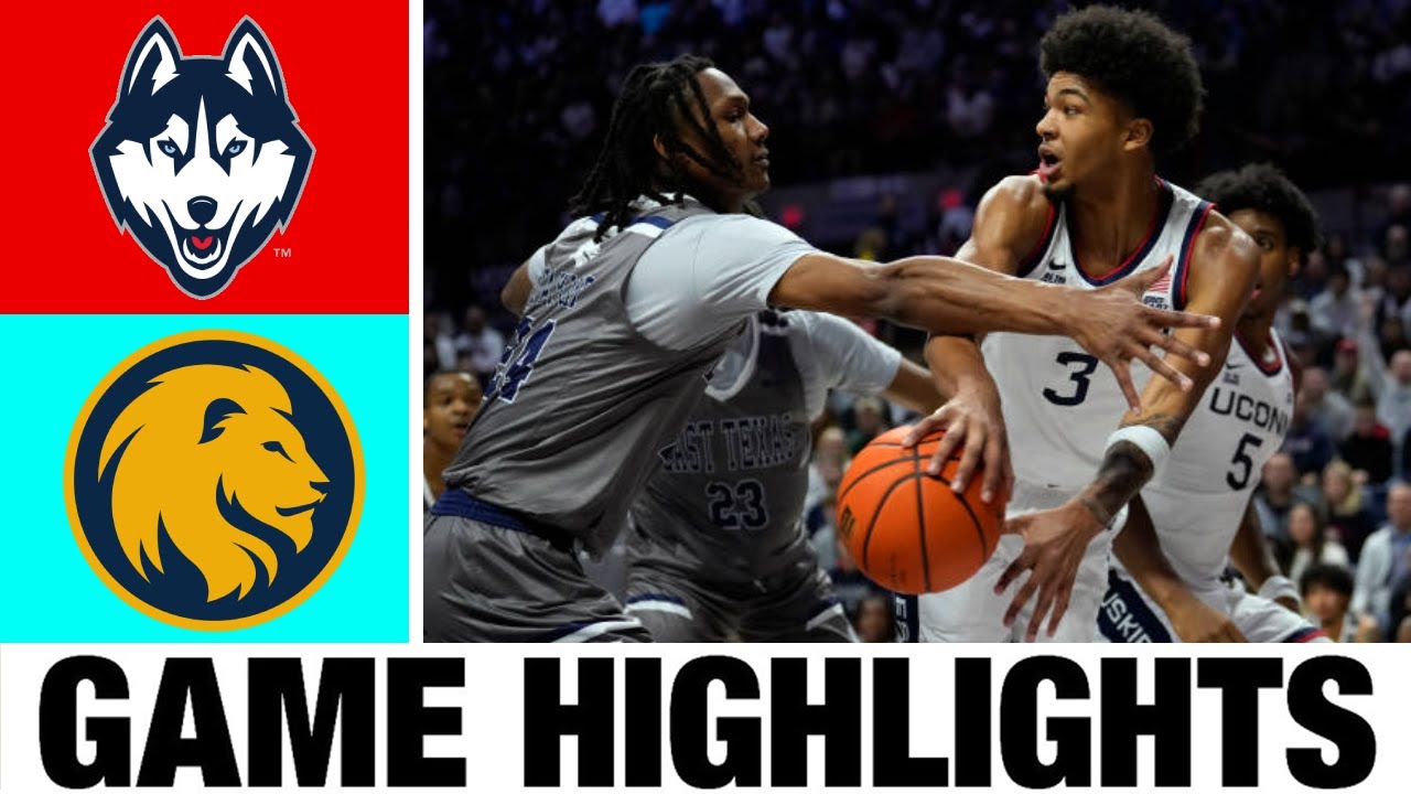#2 UConn vs East Texas A&M Highlights | NCAA Men's Basketball | 2024 College Basketball
