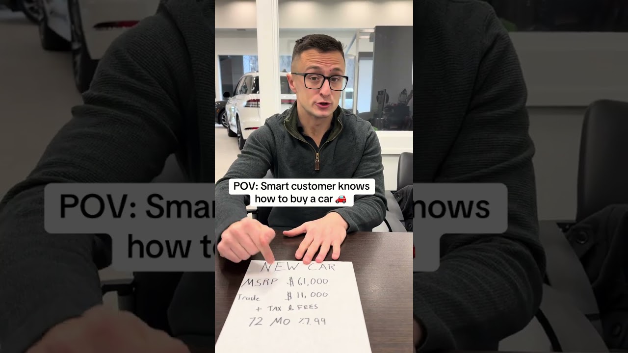 Smart customer knows how to buy a car #automobile #carsales #investing