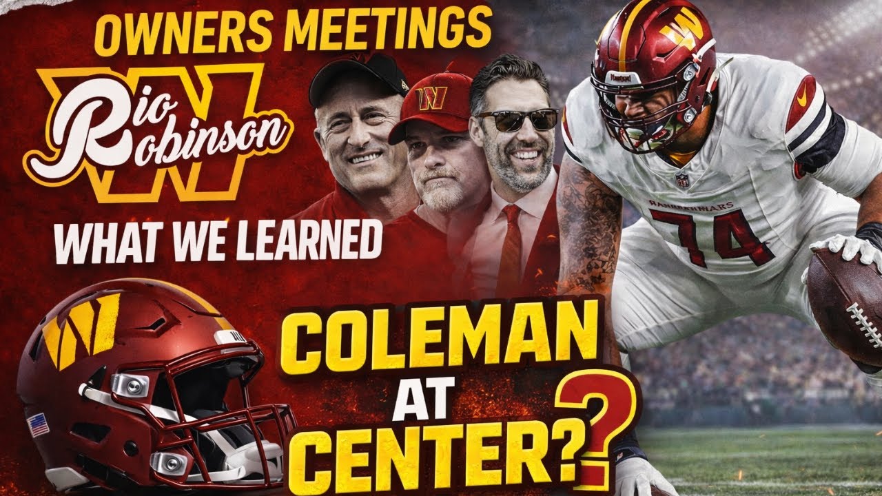 Brandon Coleman STARTING CENTER? Washington Commanders DRAFT MONTH NEWS & Notes