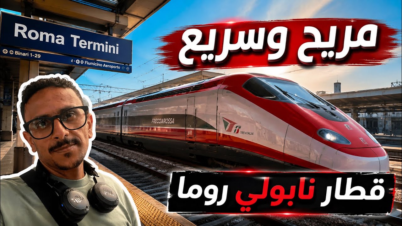 القطار من نابولي الى روما 🇮🇹