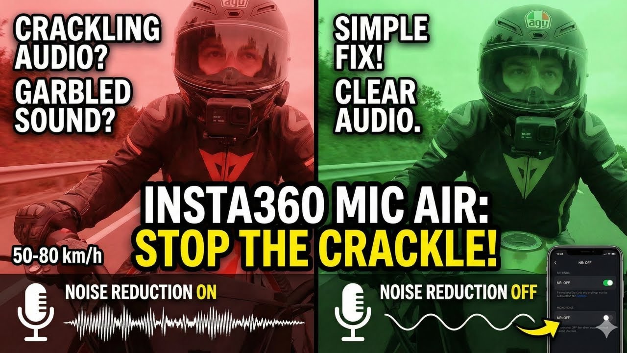 Audio Distortion on Insta360 Mic Air? The Secret Setting You Need to Disable for Motovlogging
