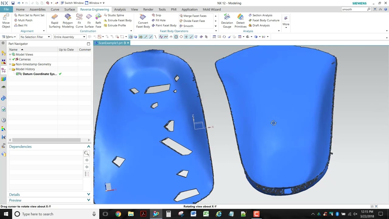 4D Systems - Introduction to 3D Laser Scan Data manipulation within Siemens NX CAD software