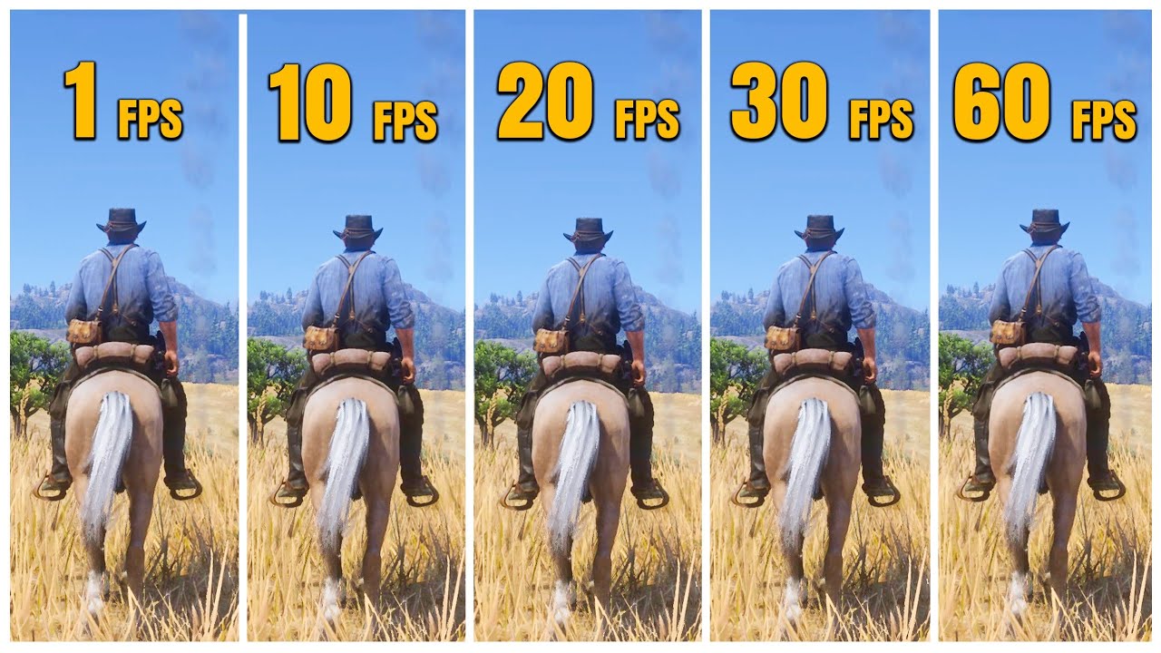 I Played RDR 2 at Different FPS! (1 to 60FPS gameplay)