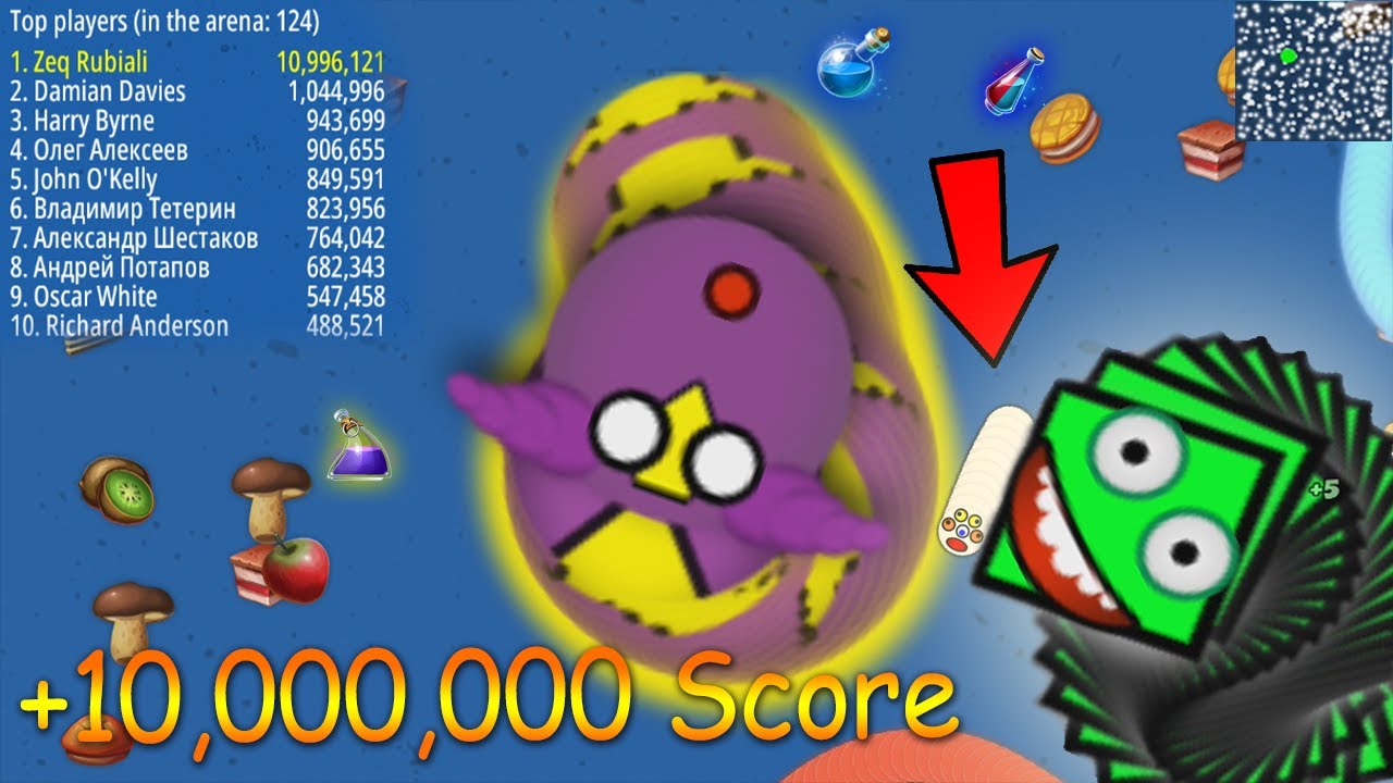 Worms Zone io - NEW RECORD WORLD 10,000,000+ EPIC WORMS ZONE.IO BEST GAMEPLAY! #13