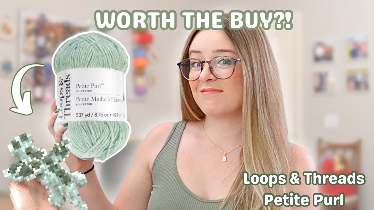 Обзор пряжи Michael’s Petite Purl Chenille (Loops & Threads)… стоит ли её покупать?! 😳🧶