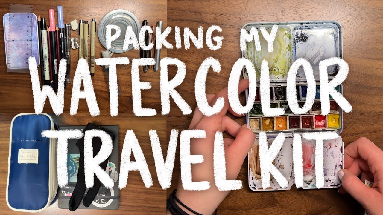 My Watercolor Travel Kit! ✈️ Packing My Art Supply Essentials for a Trip