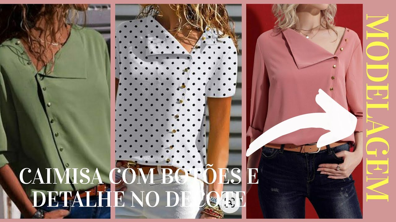 MODELAGEM CAMISA FEMININA ESTILOSA COM BOTÕES LATERAL │VIVIANE PRATES