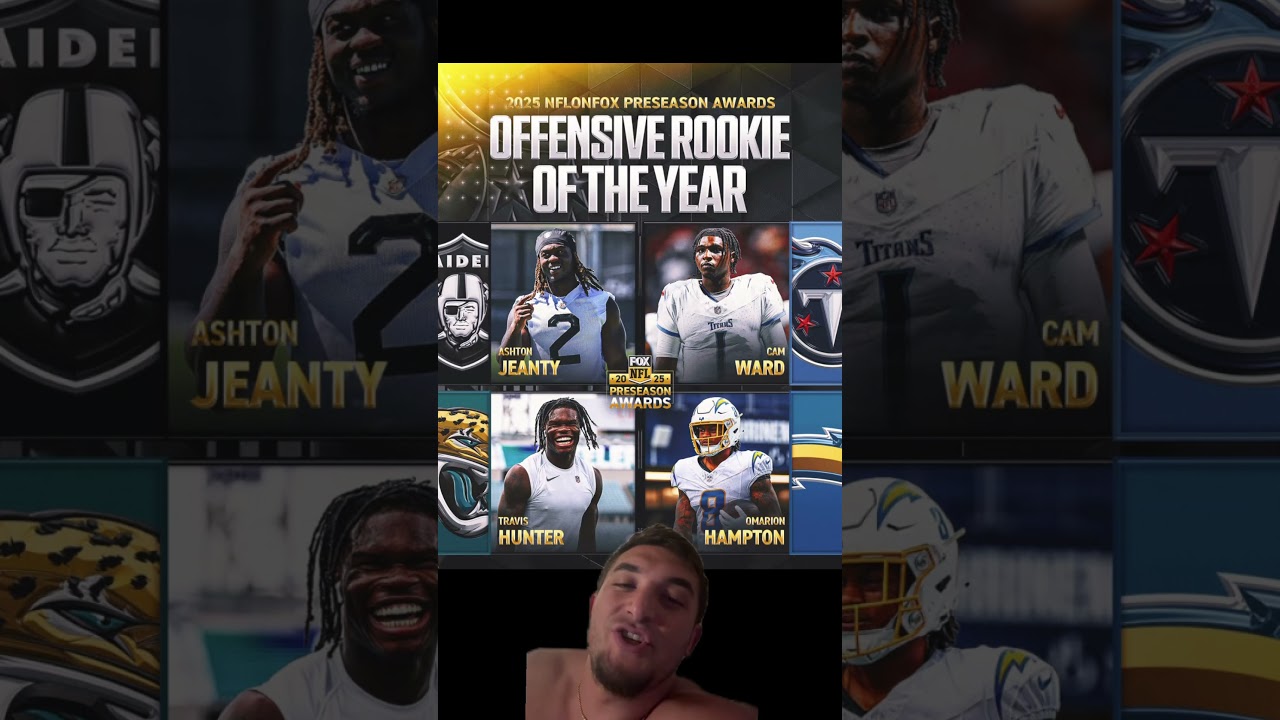 Who wins OROY?  #nfl #football #rookieoftheyear #shorts #trending #travishunter #ashtonjeanty
