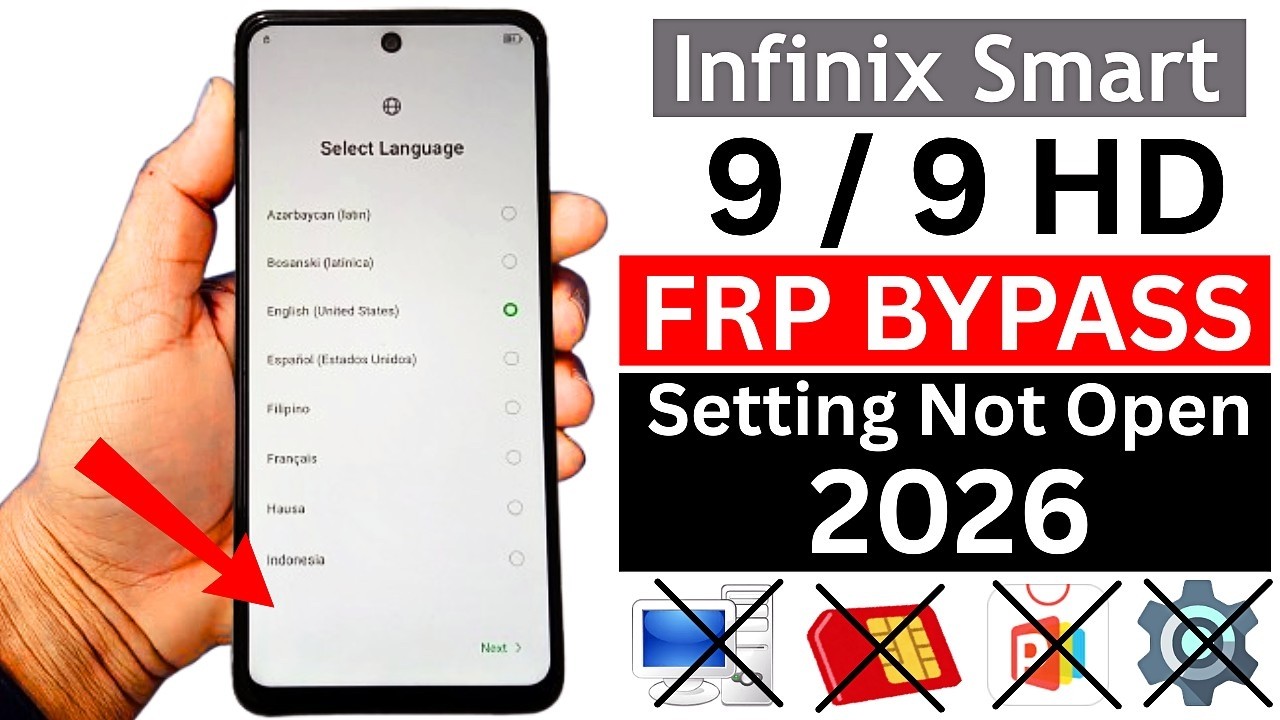 Infinix Smart 9 HD FRP Bypass 2026 | Infinix X6532/X6532C Google Account Lock Remove Without PC