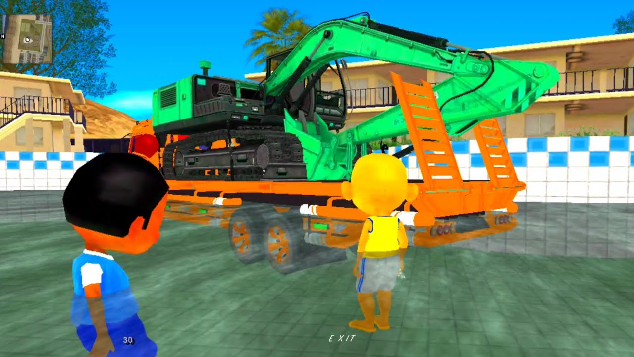 Upin Jarjit berulah Bawa Lari Truk tronton Hijau milik Fizzy 🤣😂 Dunia Oyya