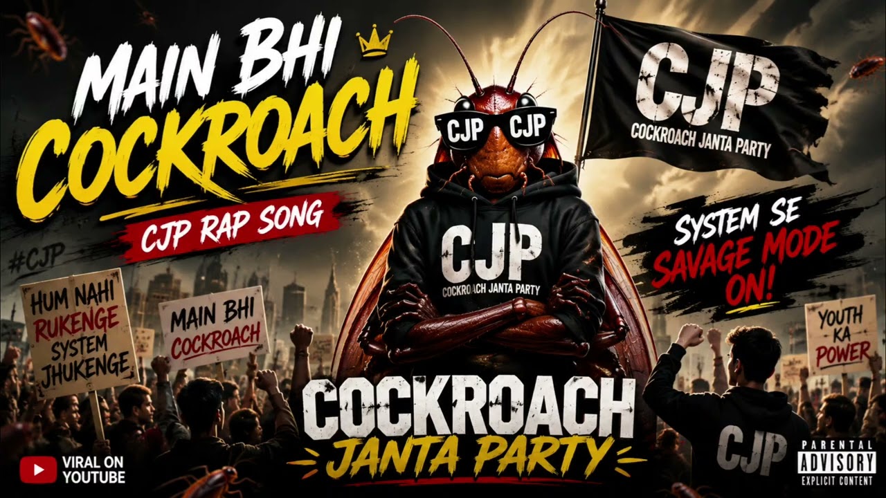 🎤 &ldquo;Main Bhi Cockroach&rdquo; &ndash; CJP Rap Song 🪳🔥#cocroach janta party 