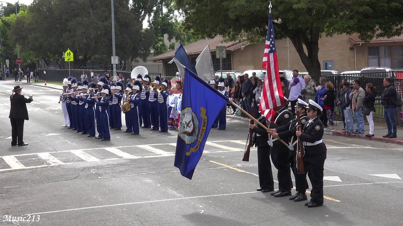 Solano MS & Jesse Bethel HS JROTC - The Star-Spangled Banner - 2019 Vallejo Band Review