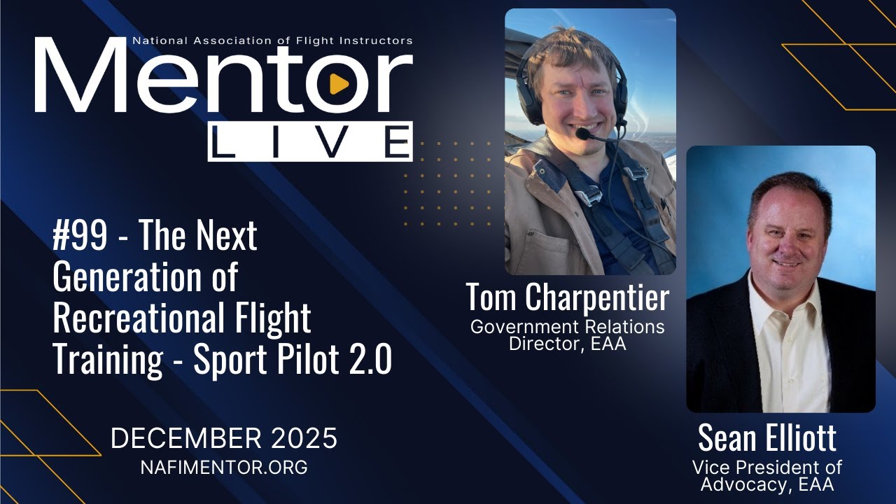 The Next Generation of Recreational Flight Training – Sport Pilot 2.0 | MentorLIVE Ep. 99