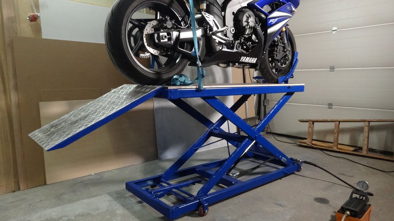 Motorrad Hebebühne Eigenbau, Motorcycle lift table homemade
