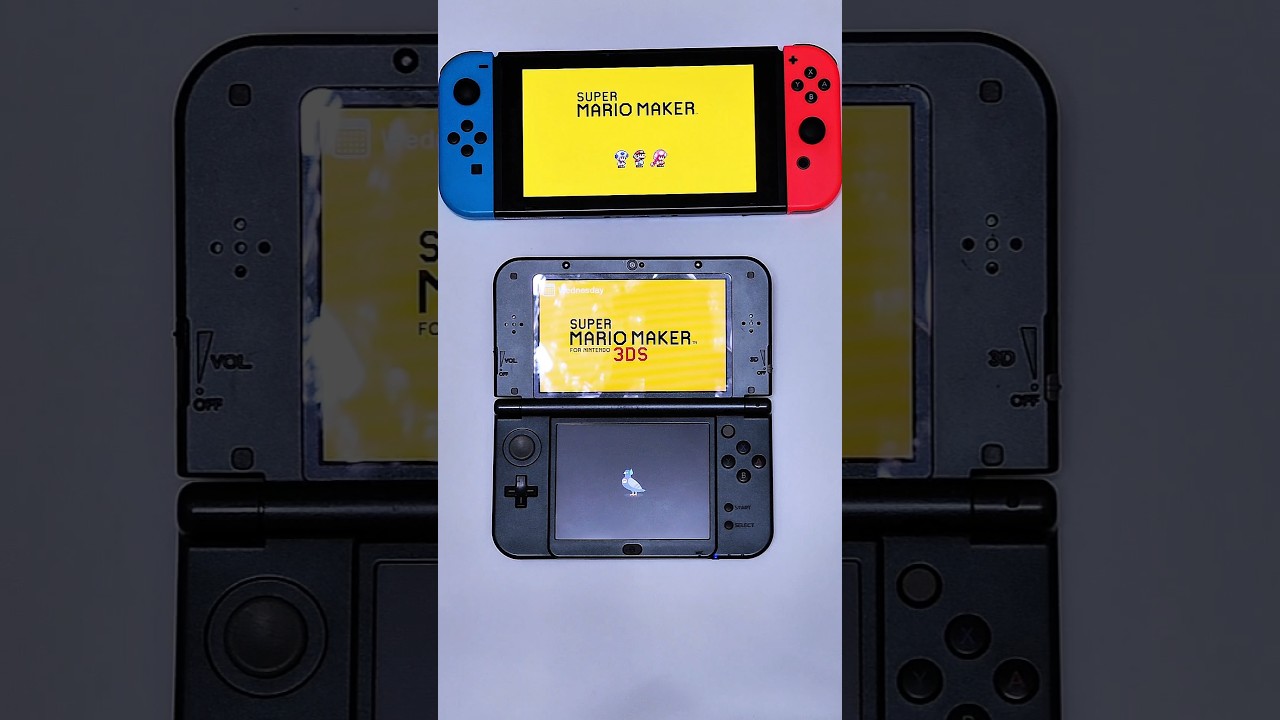 Super Mario Maker - 3DS vs Switch | Speed Test Comparison #switch #3ds #nintendo #mariomaker2 #short