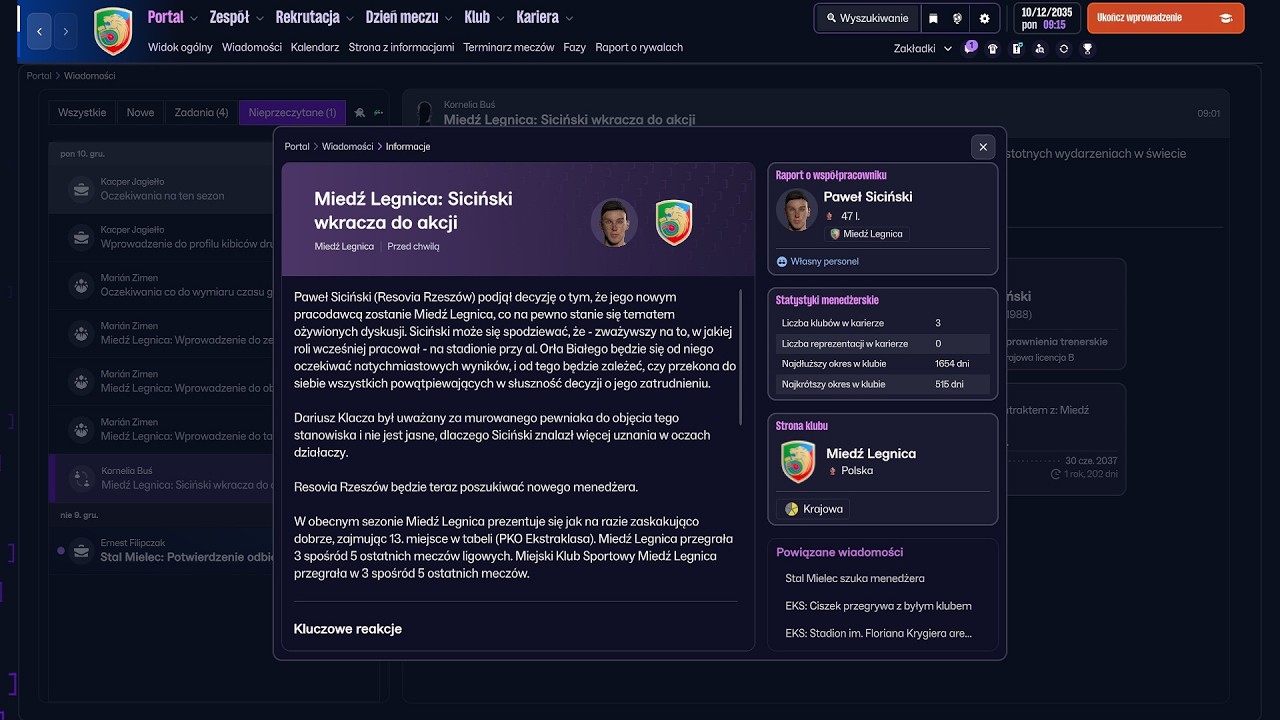 Football Manager 2026 - #25 Polska piłka🇵🇱 | Z 6 ligi do Ekstraklasy.Miedź Legnica wita - odc. 10