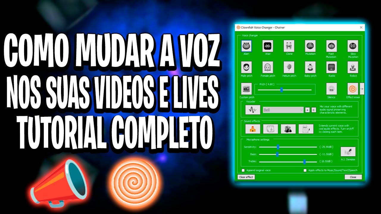 COMO ALTERAR A SUA VOZ NA LIVE DE GRAÇA (Configuração Perfeita)