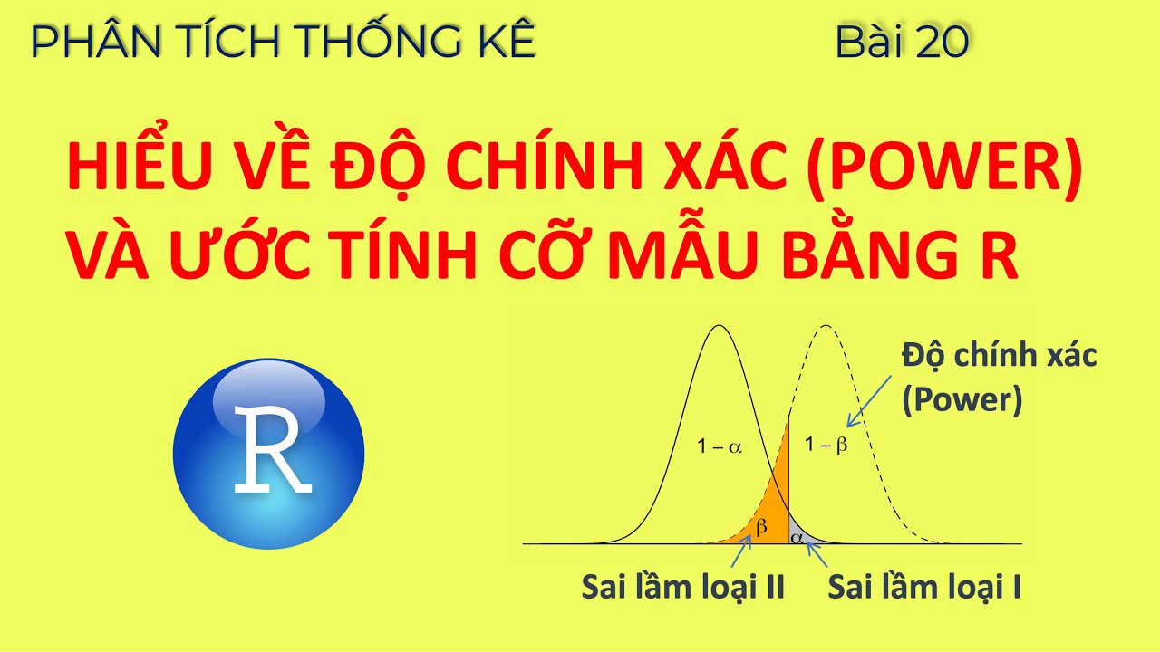 Ước tính cỡ mẫu bằng R và hiểu về power (Power analysis) | PT Thống Kê 20 | Learn to do SCIENCE