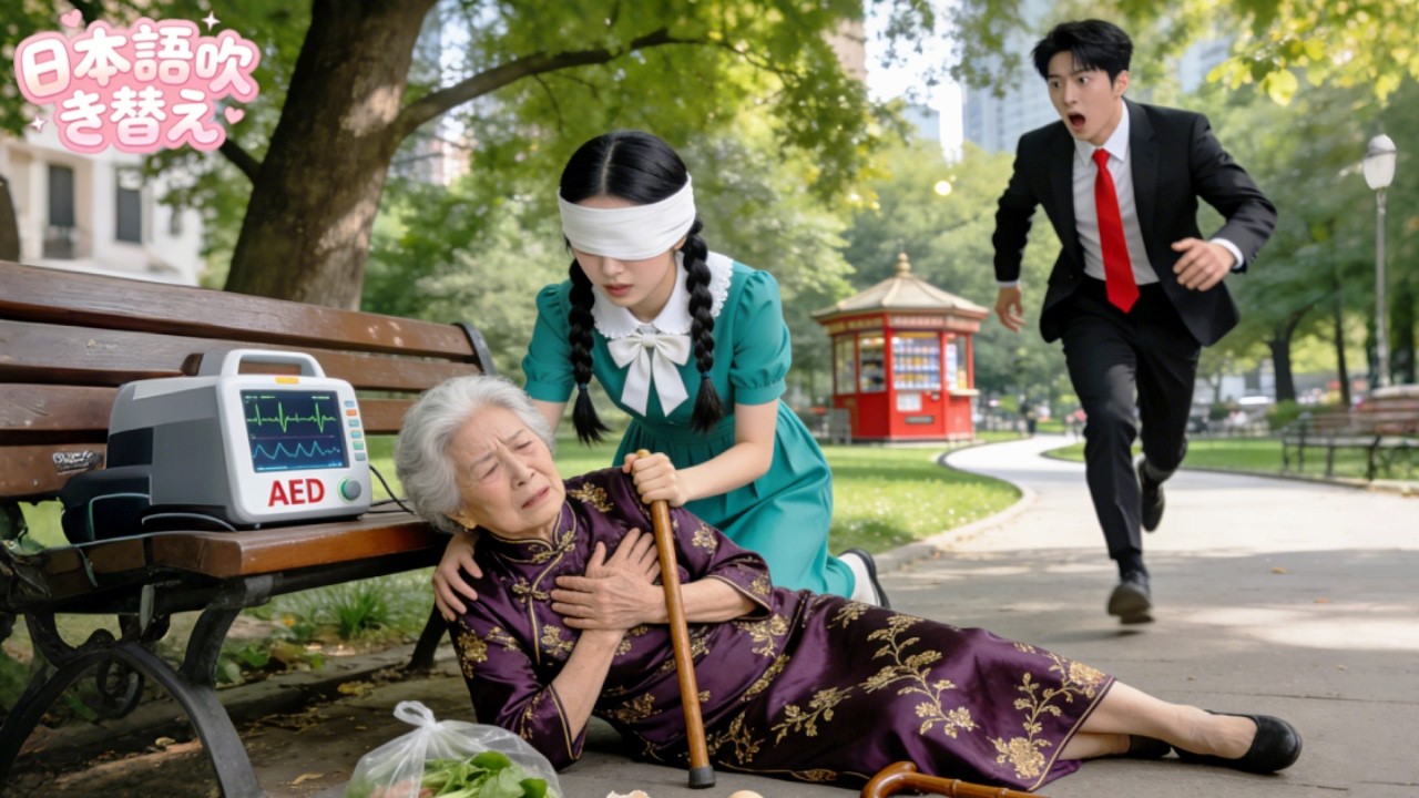 老婦人が転倒、誰も助けない！だが盲目の少女だけが駆け寄り救出！まさかCEOの実母だった！愛！#ショートドラマ #短編ドラマ#ceo #drama