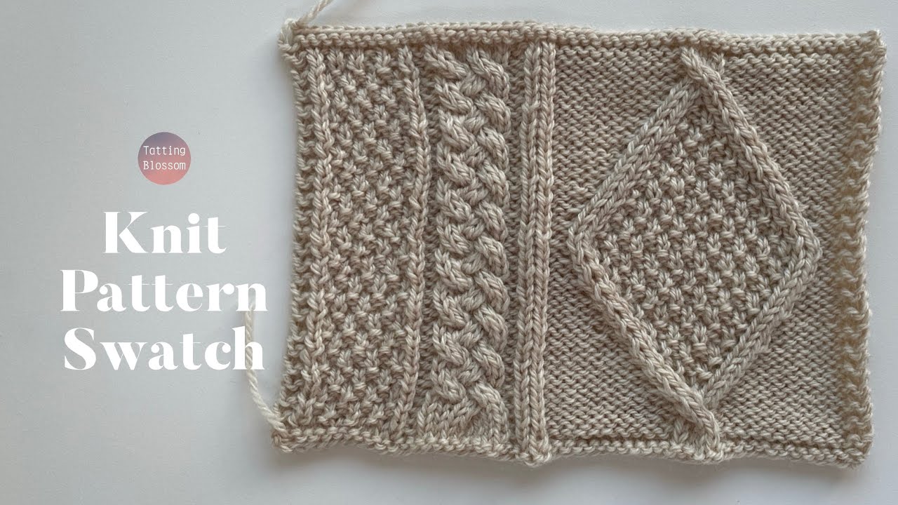 DIY 대바늘 무늬 스와치 연습 (다이아몬드, 케이블, 멍석) Knit patterns