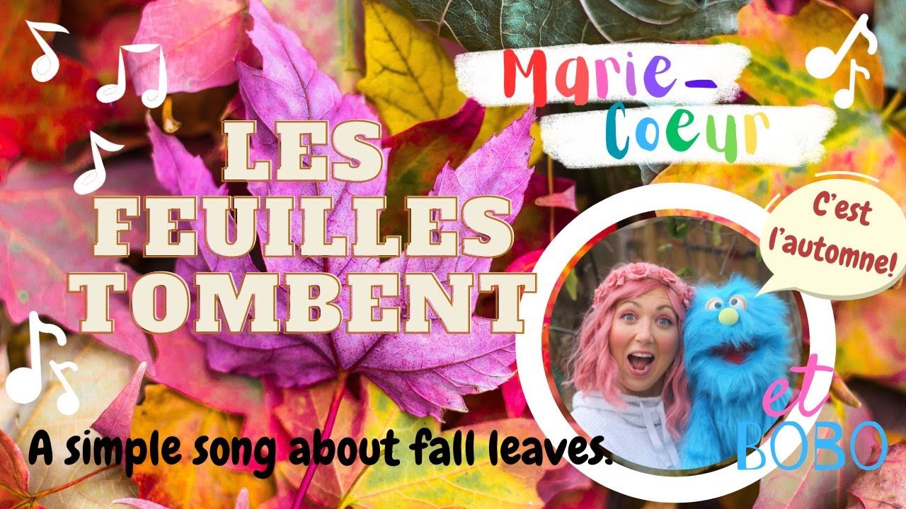 Les feuilles tombent. Une chanson d'automne. A simple song about leaves. French fall song for kids.
