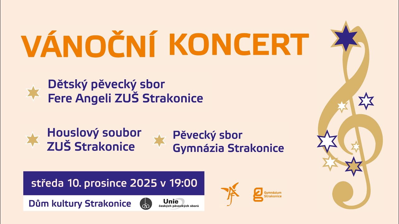 VÁNOČNÍ KONCERT PĚVECKÝCH SBORŮ - live stream