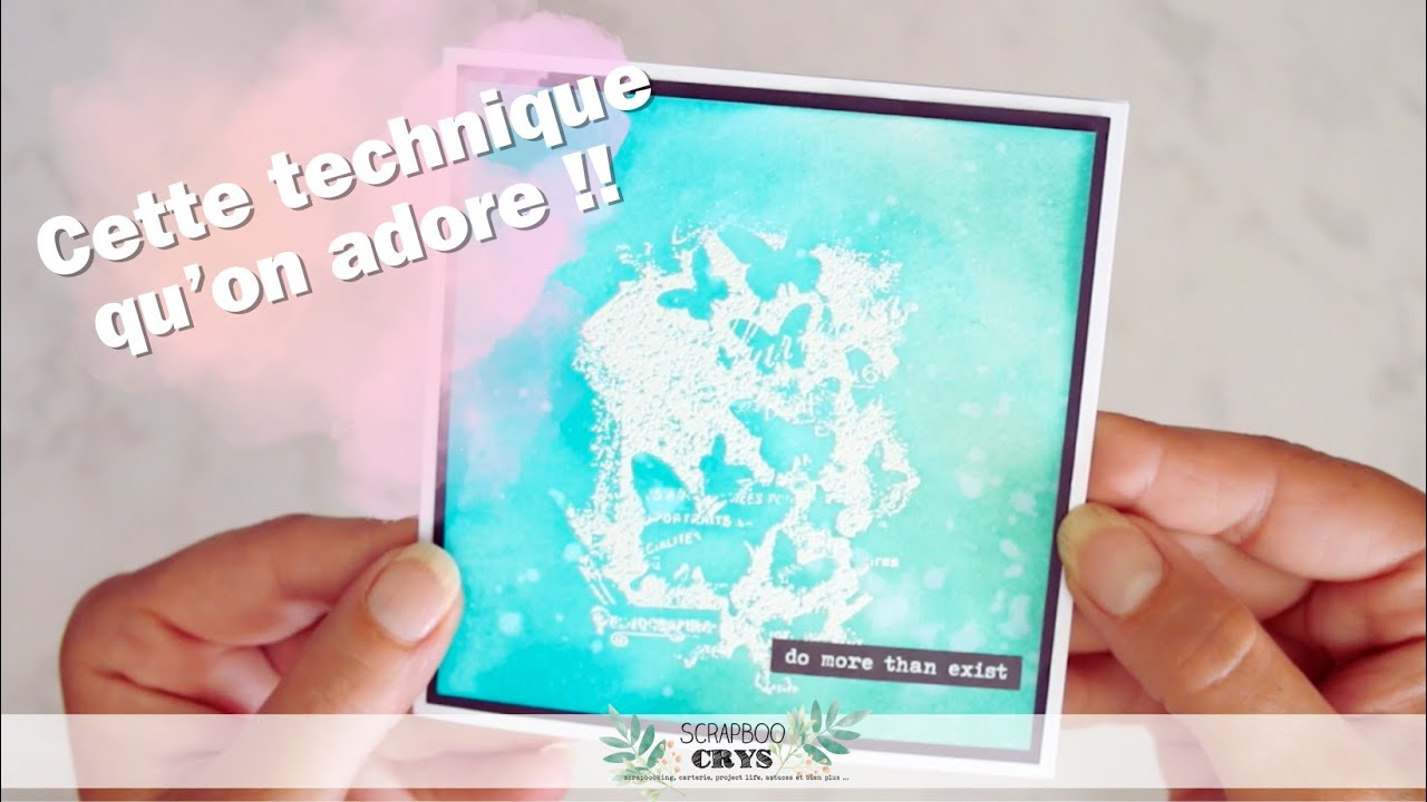 GÉNIAL !! 2 FAÇONS D'UTILISER CETTE FABULEUSE TECHNIQUE (LA TECHNIQUE DU RESIST) Tuto scrap carterie