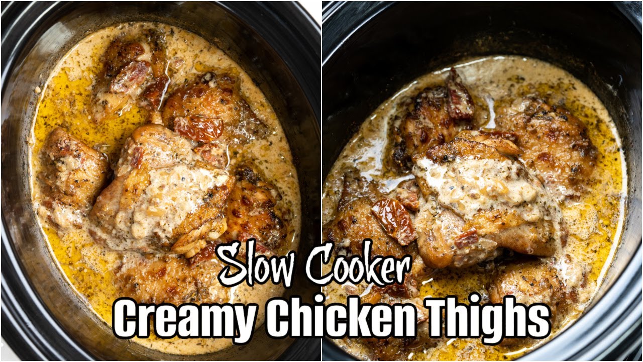 Slow Cooker Creamy Chicken Thighs