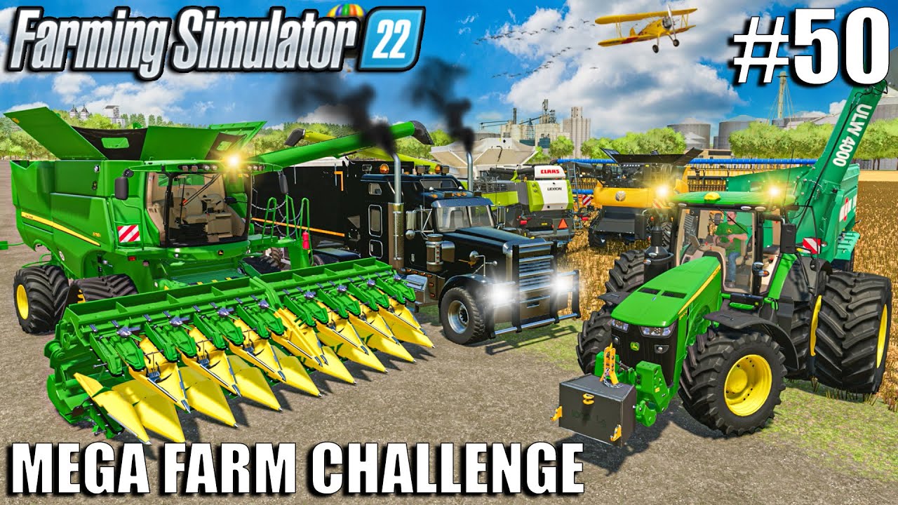 RUNNING A $1.000.000 HARVEST OPERATION | MEGA FARM Ep.50 | Farming Simulator 22