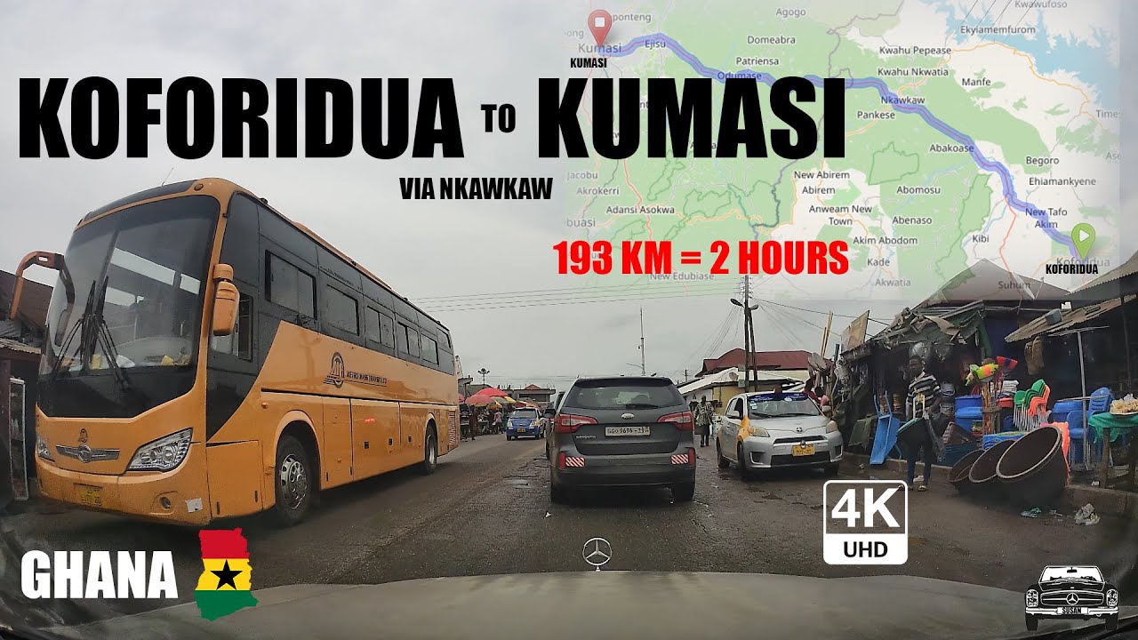 Koforidua To Kumasi Road Travel Via Nkawkaw in Ghana 4K
