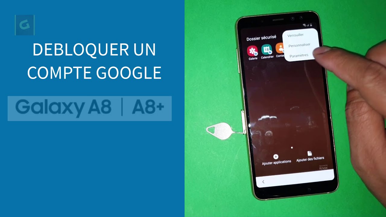 DEBLOQUER UN COMPTE GOOGLE / Unlock FRP SAMSUNG A8 / A8+ OCTOBER 2020 SANS PC