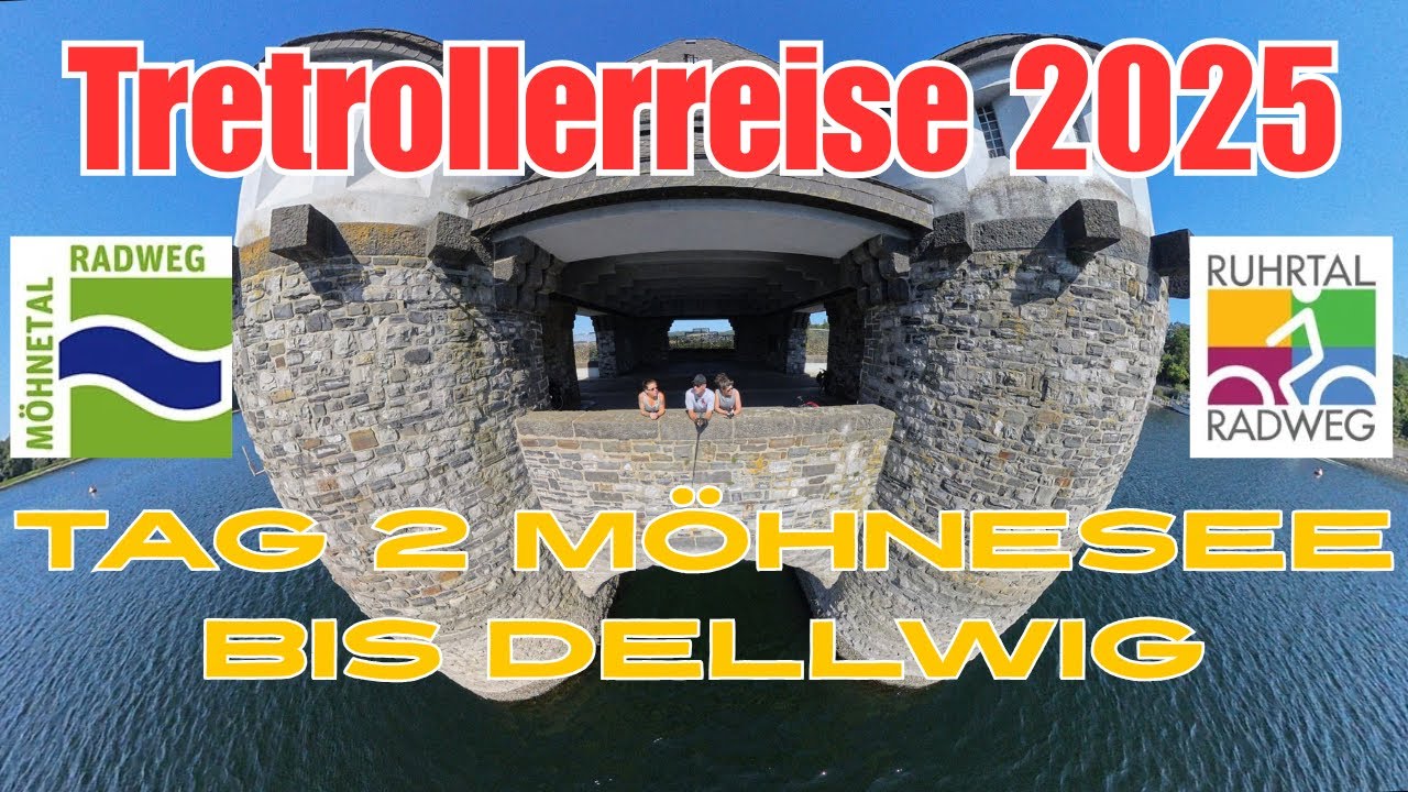 Tretrollerreise 2025 Tag 2 Möhnesee bis Dellwig