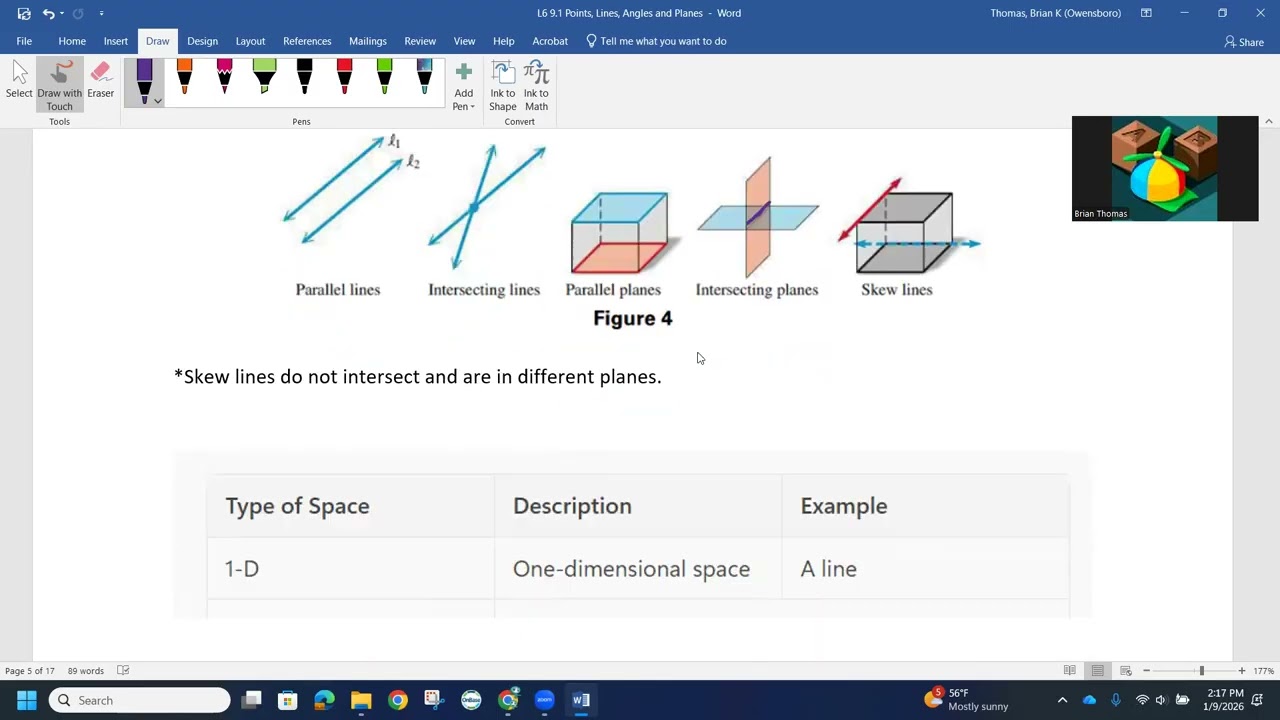 9.1 Points, Lines, Planes, and Angles Pt 2