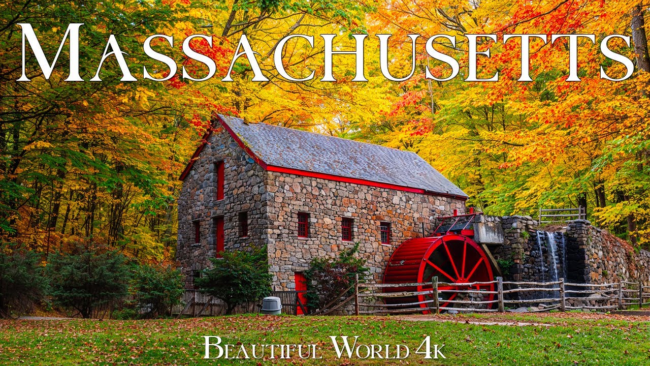 Massachusetts 4K &ndash; Autumn Leaves Draping Villages and Countryside Roads &ndash; Piano Music