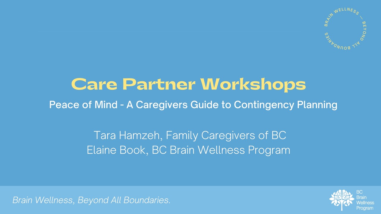Peace of Mind - A Caregivers Guide to Contingency Planning