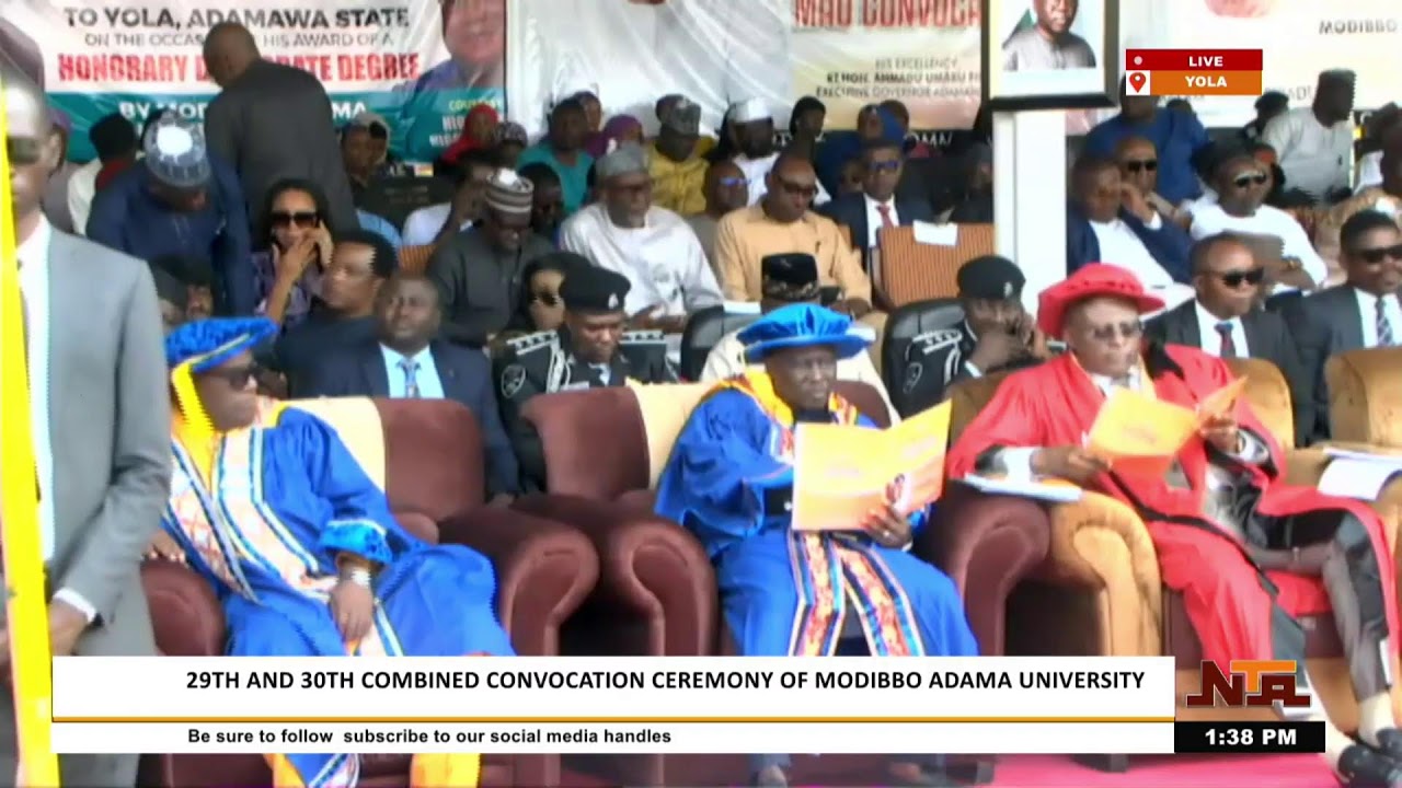 MODIBBO ADAMA UNIVERSITY   29th and 30th COMBINED CONVOCATION CEREMONY