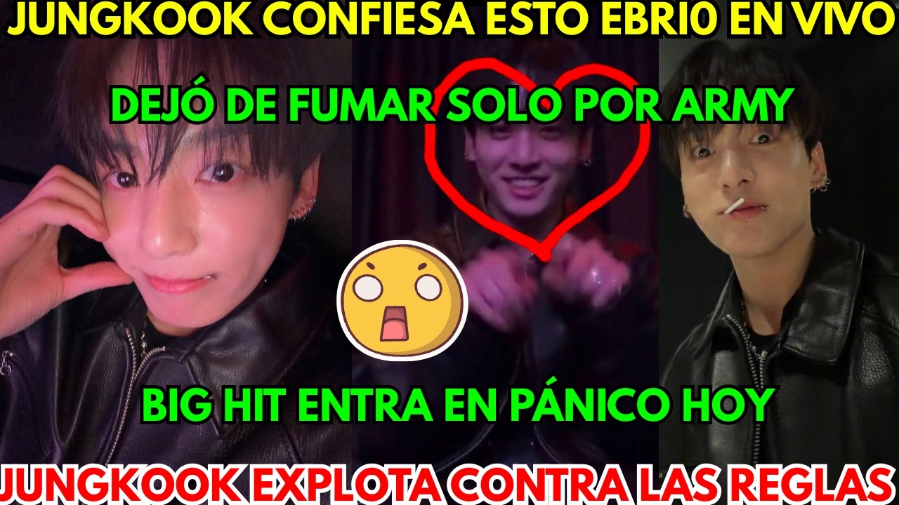 JUNGKOOK EBRI0 HABLA DE CIGARROS Y DESAFIA A BIG HIT EN LIVE😱JK SE LIBERA DE REGLAS DE KPOP EN VIVO😱