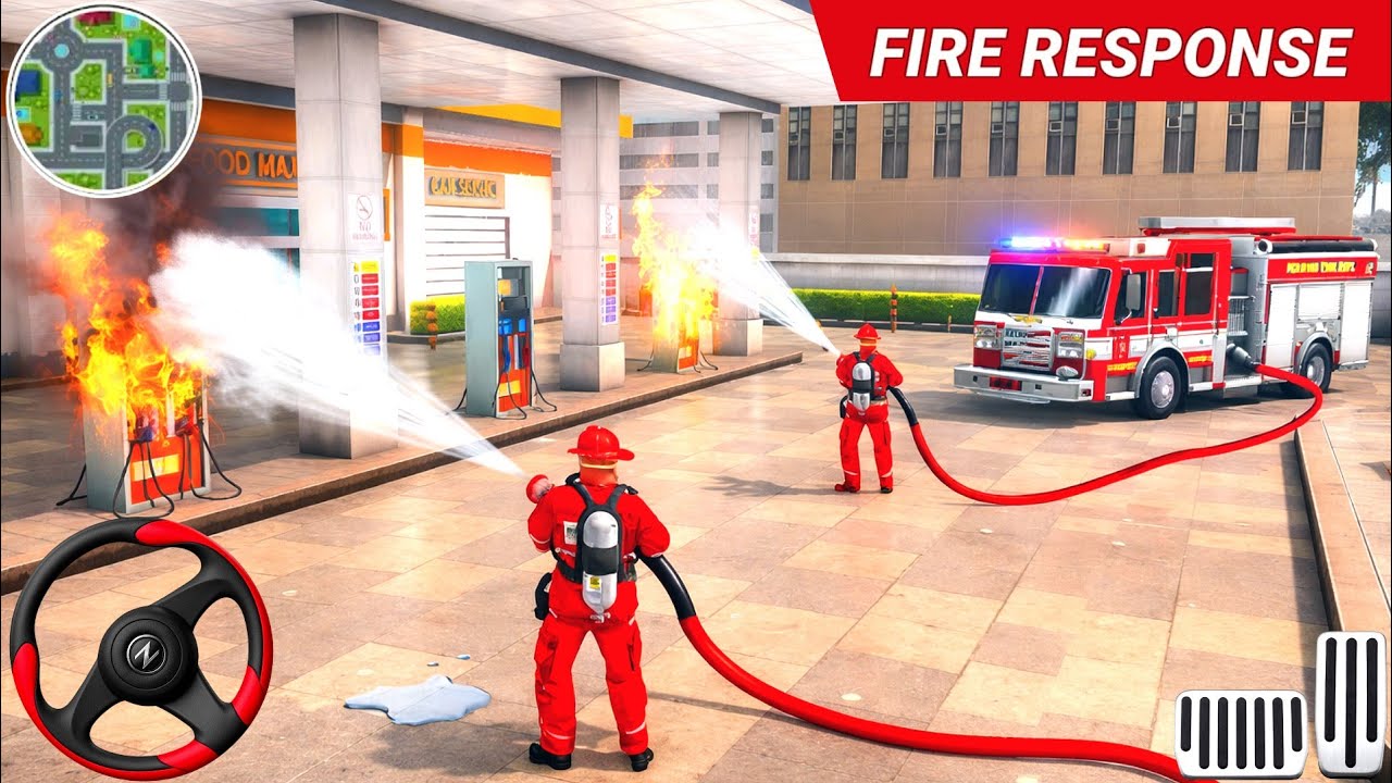 Fire Truck Rescue Simulator 3D - Real Firefighter Emergency &ndash; Android Gameplay