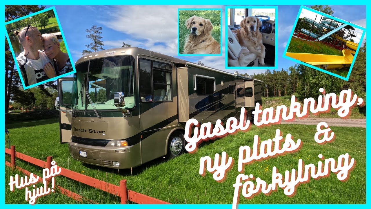 GASOL-TANKNING, NY PLATS & FÖRKYLNING!!! Amerikansk husbil-så här reser vi 2022. Vlogg4