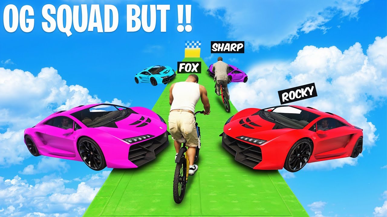 OG Squad Cars Vs Runners BUT ? | Gta 5 Funny Moments - Black FOX