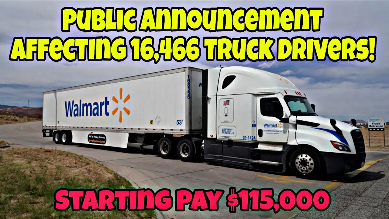 Public Announcement Affecting 16,466 Truck Drivers! Starting Pay $115,000 🤯