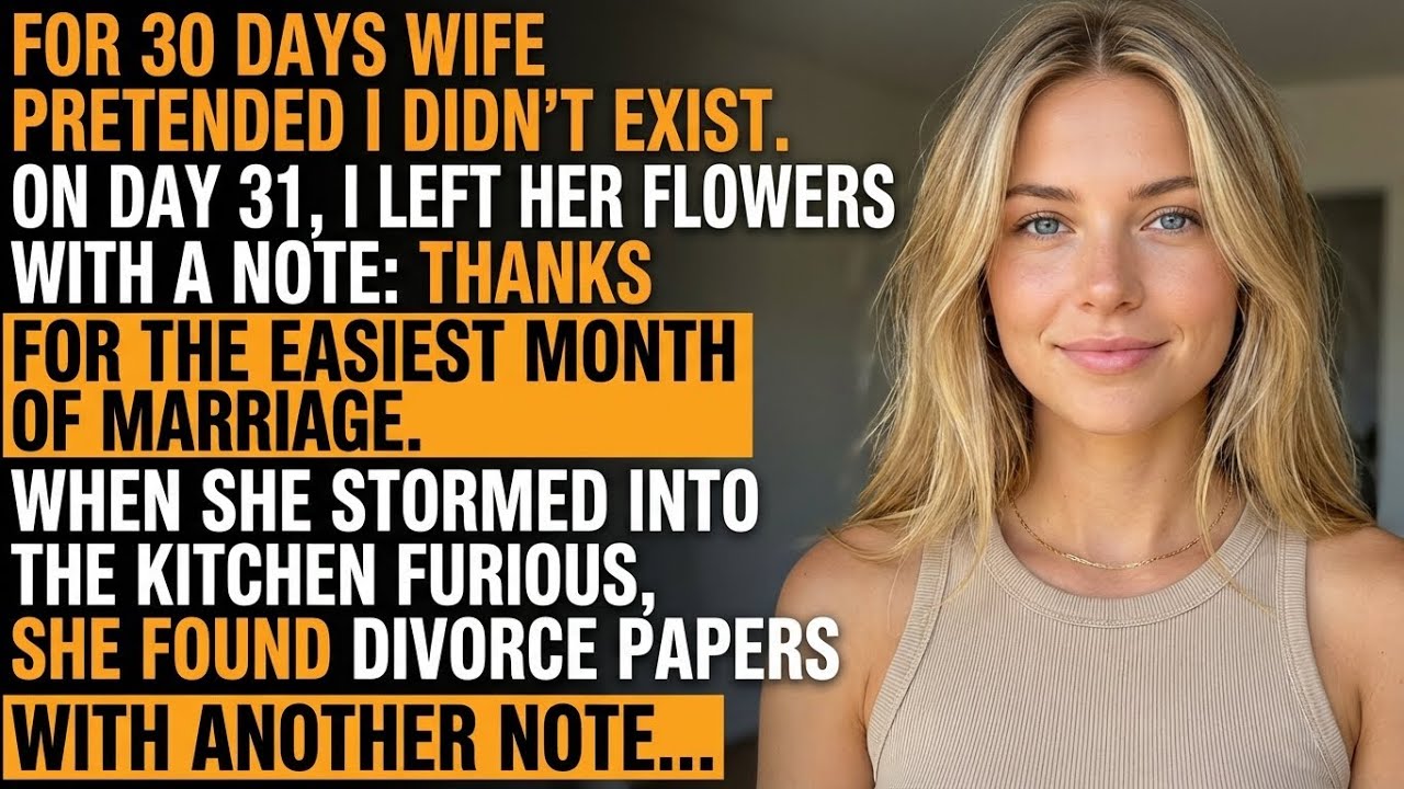 She Ignored My Existence For 30 Days. On Day 31 I Left Her Flowers With A Note： 'Thank For The Best…
