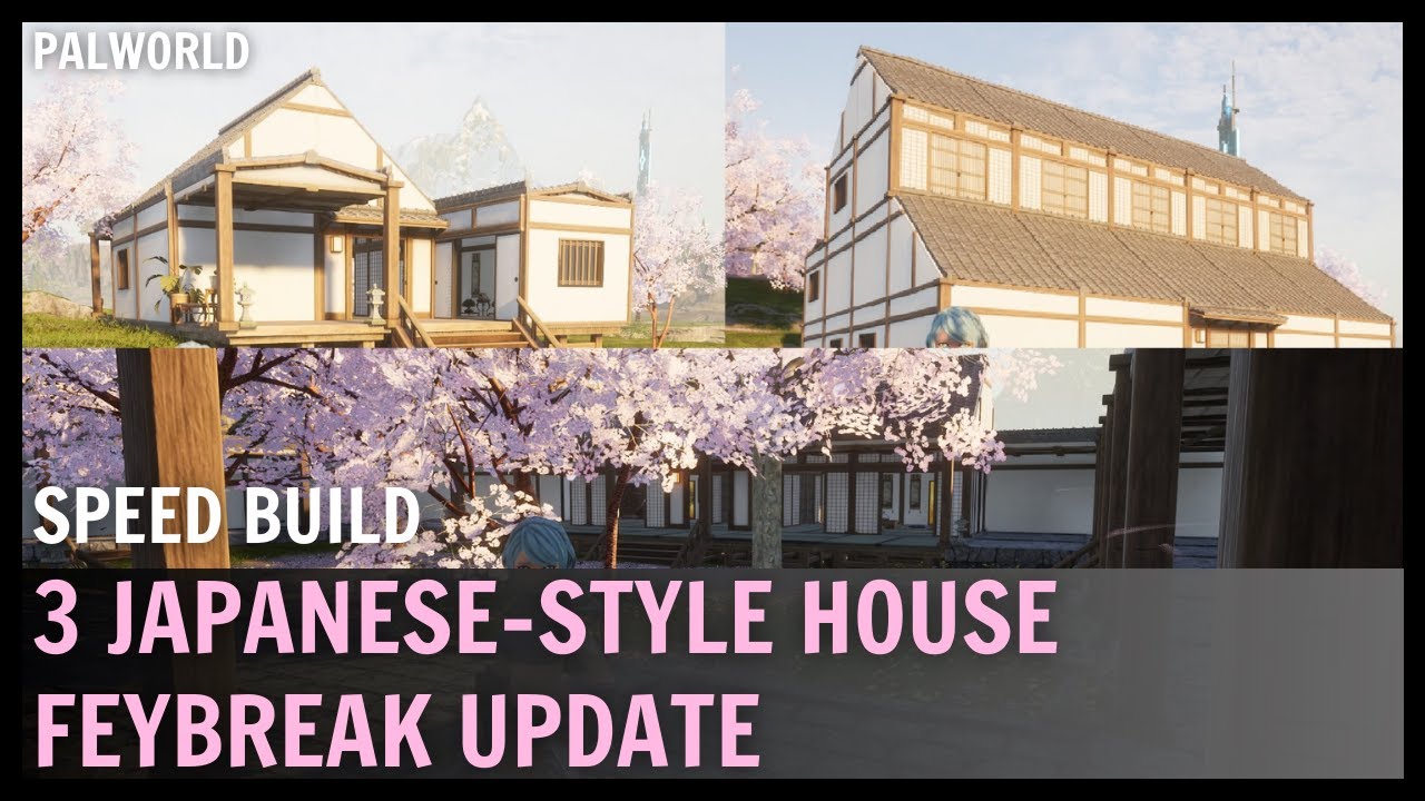 PALWORLD - 3 JAPANESE STYLE HOUSE Models! Speed build!