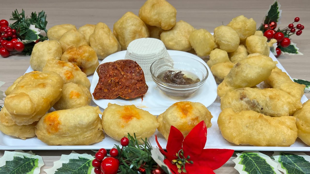 CRISPELLE CALABRESI SOFFICISSIME per L'IMMACOLATA - Crispelle RIPIENE DI 'NDUJA RICOTTA E ACCIUGHE