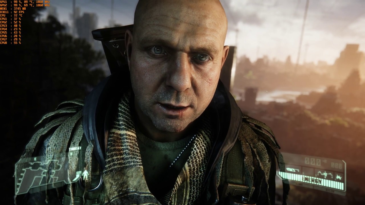 Crysis 3 - 4k 60 - GTX 1080 Ti SLI / 7700k 4.9GHz Framerate Test